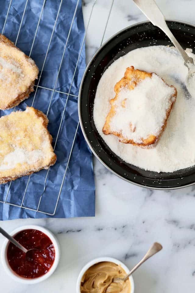Easy PB+J Sandwich Donuts