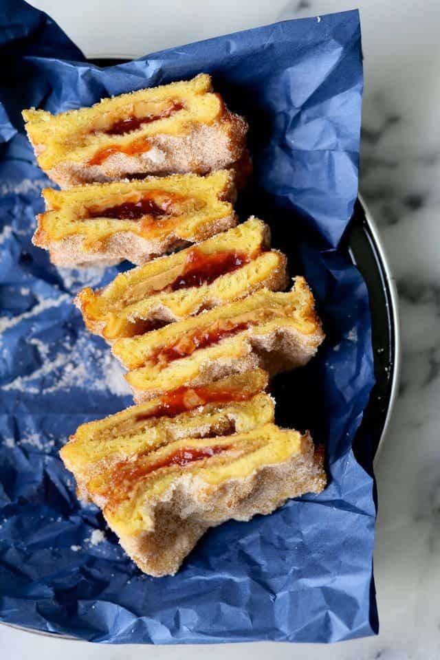 Easy PB+J Sandwich Donuts