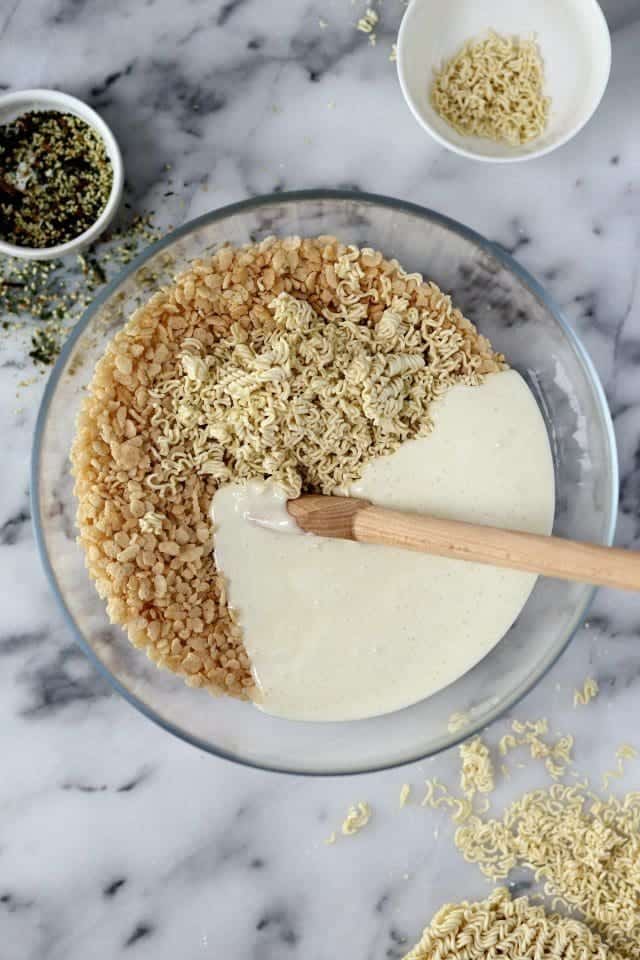 Ramen Rice Krispie Treats