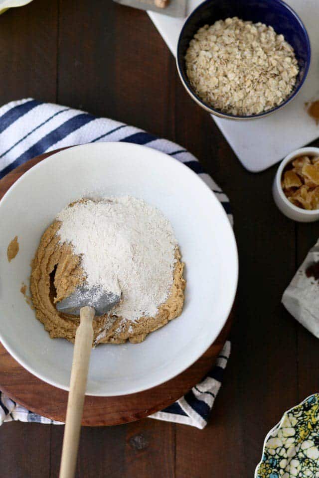 Classic Oatmeal Cookies with dark chocolate and ginger