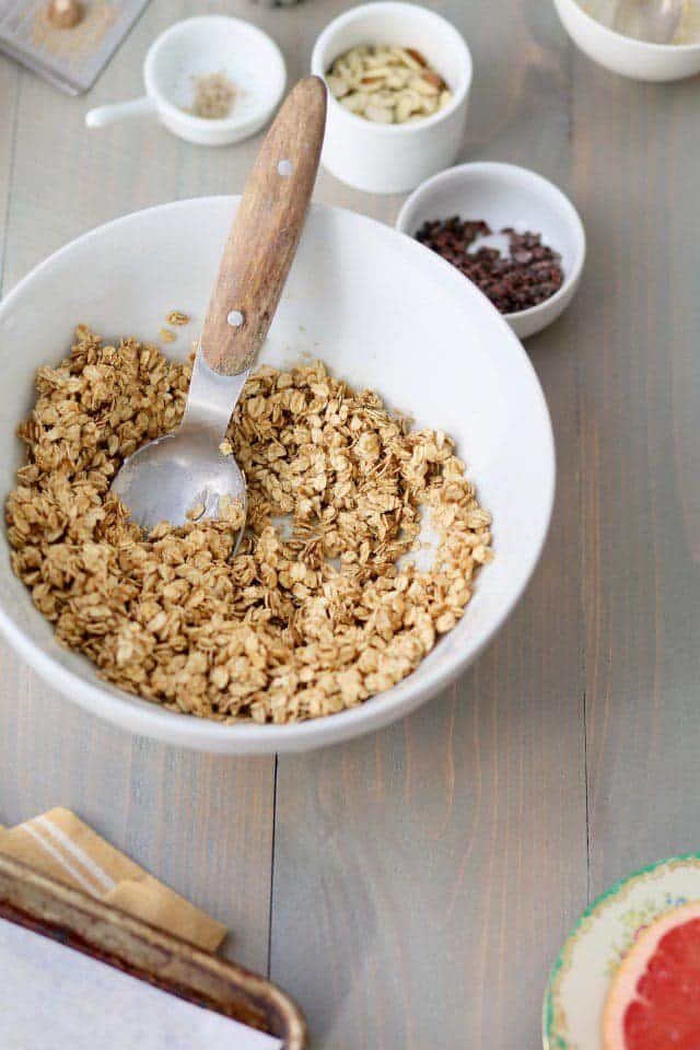 Small Batch Granola with cocoa nibs, almond, and coconut