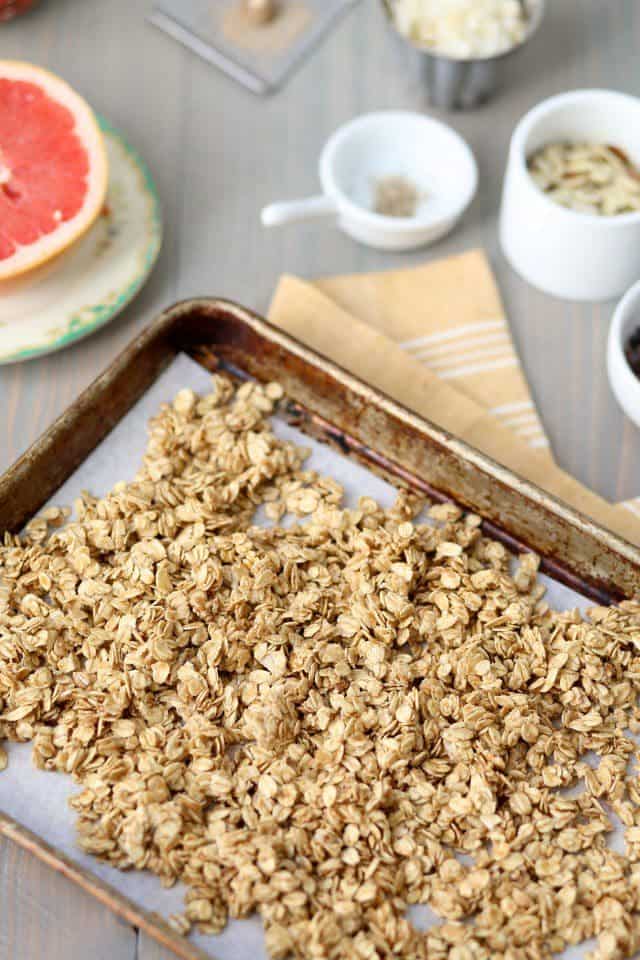 Small Batch Granola with cocoa nibs, almond, and coconut