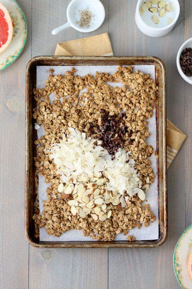 Small Batch Granola with cocoa nibs, almond, and coconut