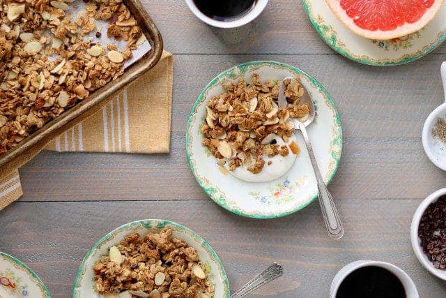 Small Batch Granola with cocoa nibs, almond, and coconut