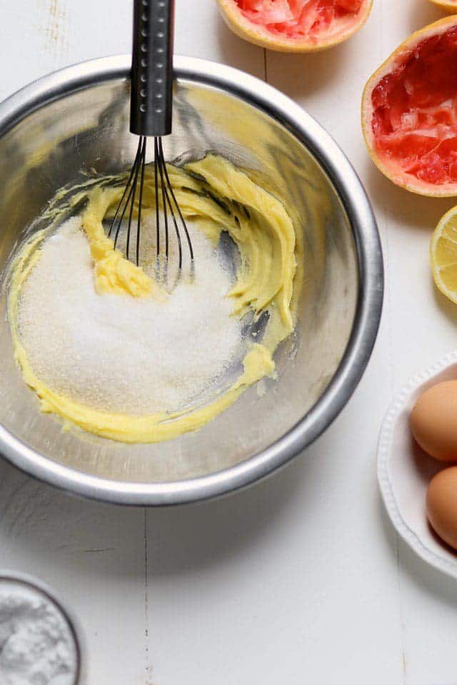 Grapefruit Curd in Grapefruit Cake