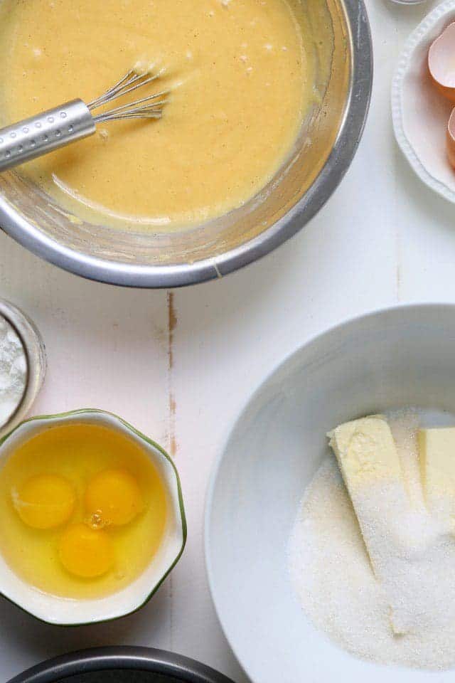 Grapefruit Curd in Grapefruit Cake