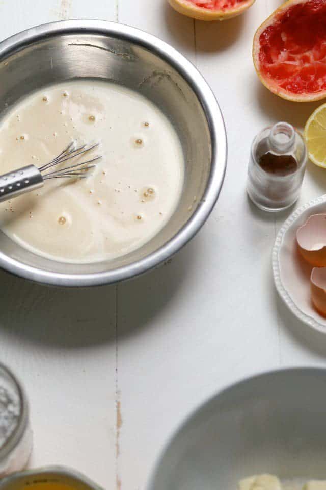 Grapefruit Curd in Grapefruit Cake