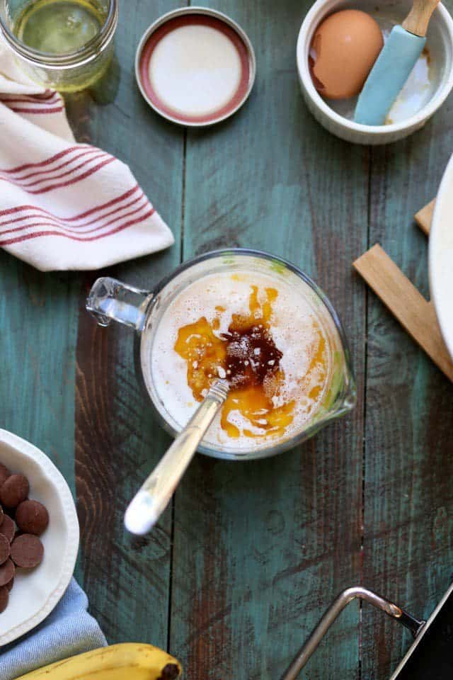 Banana Milk Chocolate Weekend Pancakes