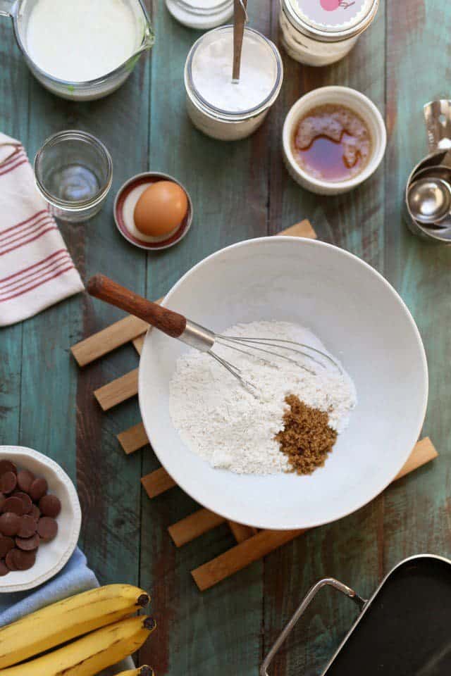 Banana Milk Chocolate Weekend Pancakes