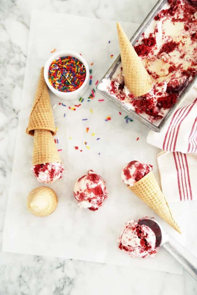 Cream Cheese Red Velvet Cake Ice Cream