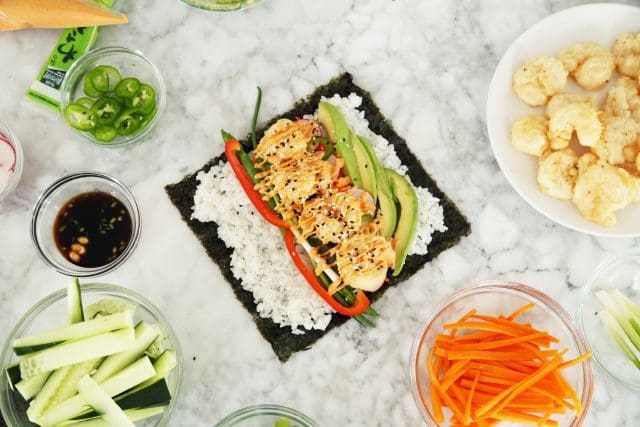 Shrimp Tempura Sushi Burritos