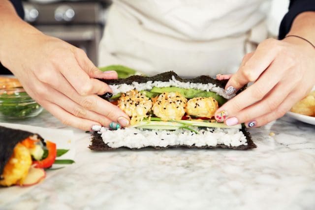Shrimp Tempura Sushi Burritos