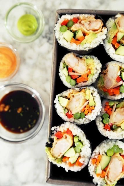 Shrimp Tempura Sushi Burritos