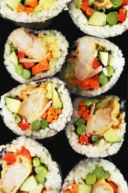 Shrimp Tempura Sushi Burritos