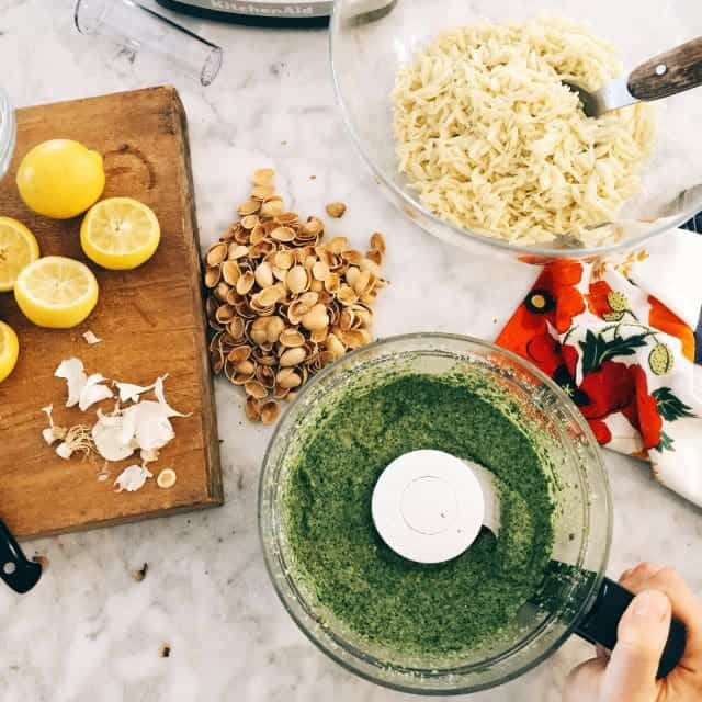 Kale Pesto Pasta Salad