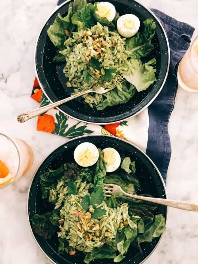 Kale Pesto Pasta Salad