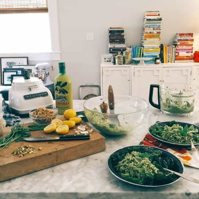 Kale Pesto Pasta Salad