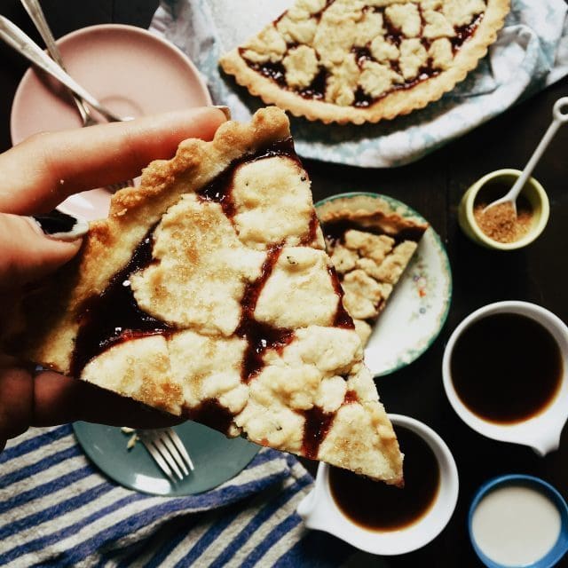 Easy Rosemary Cornmeal Jam Tart
