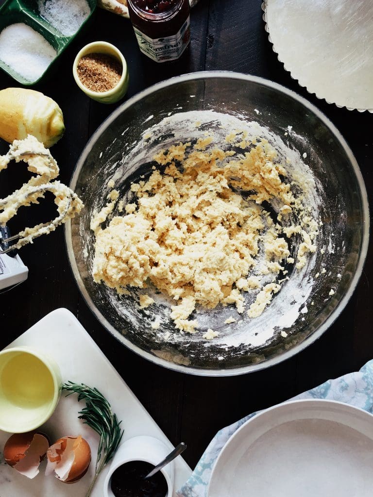 Very Easy Cornmeal and Rosemary Jam Tart