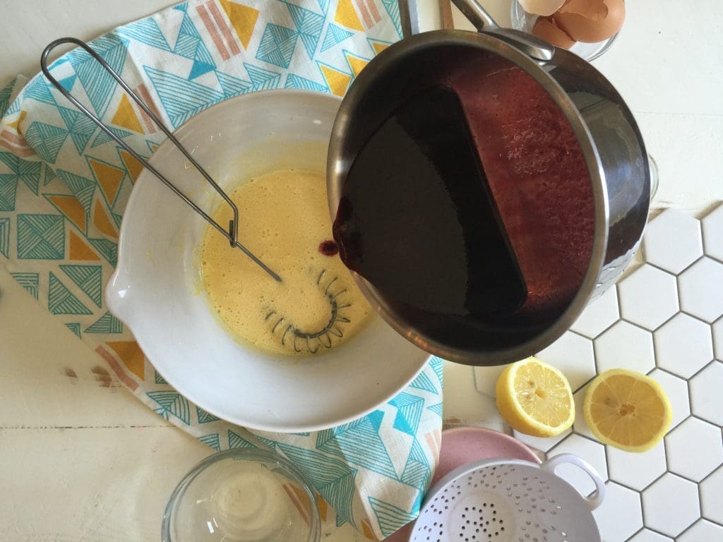 Lemon Poppy Seed Crepes with Blueberry Curd