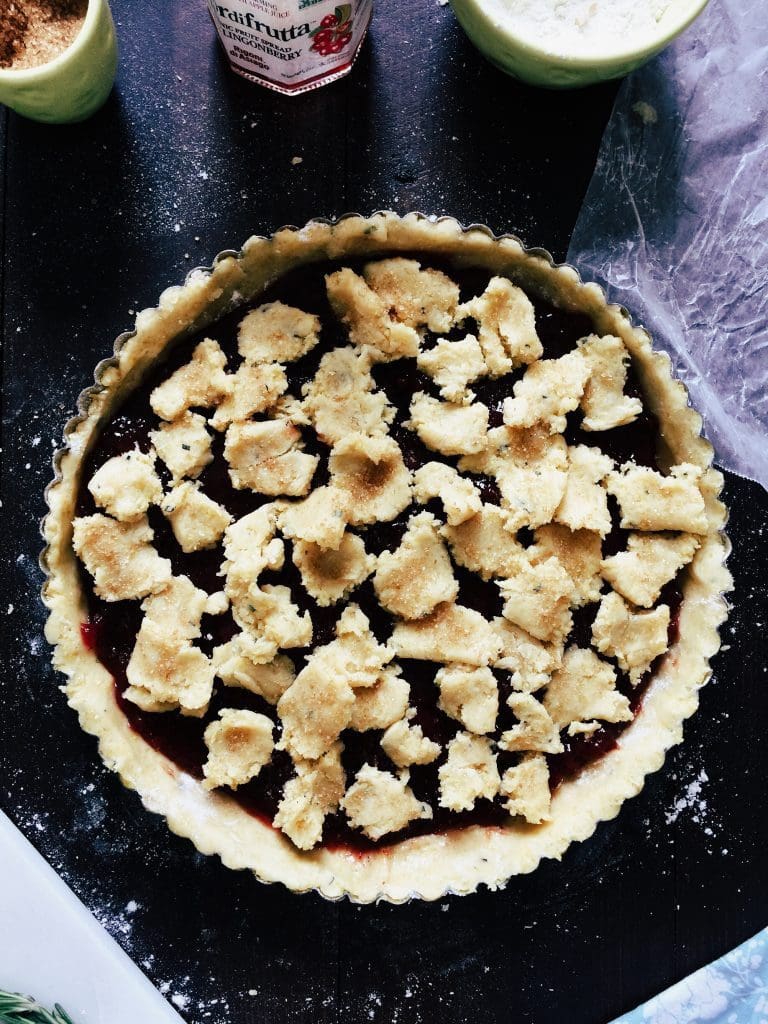 Easy Rosemary Cornmeal Jam Tart