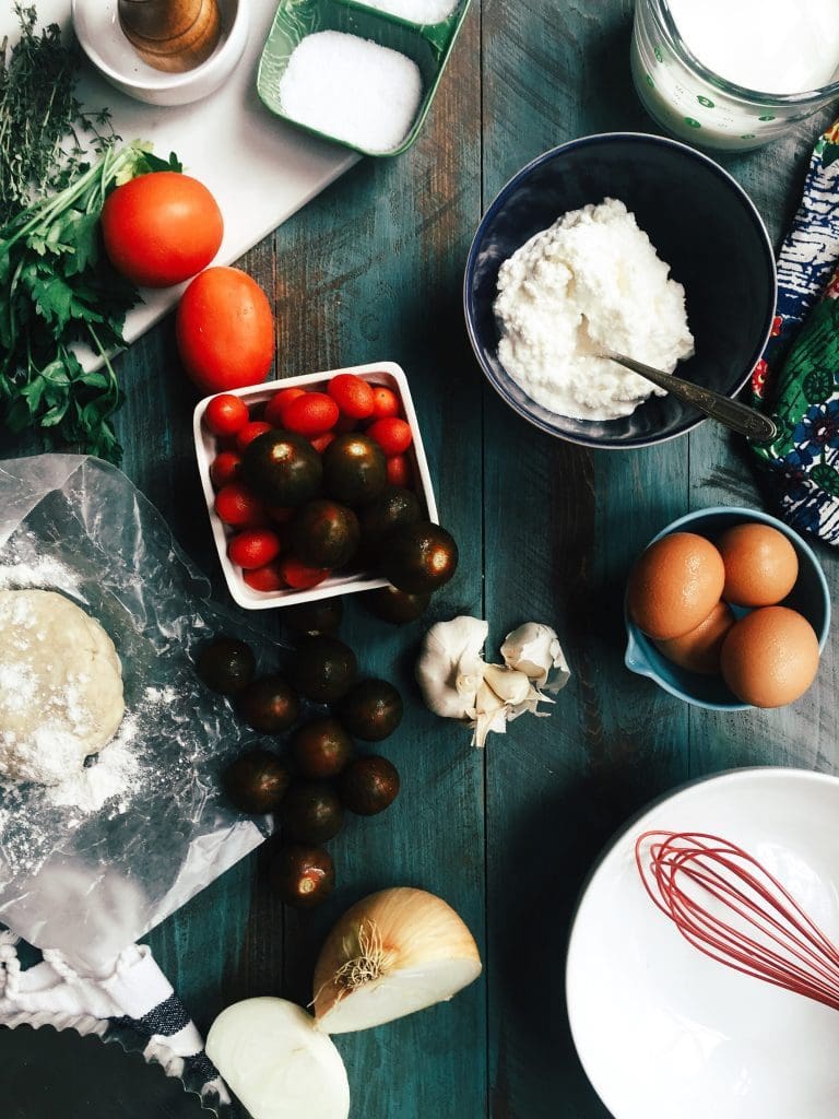 Summer Tomato Pie with Herb Ricotta