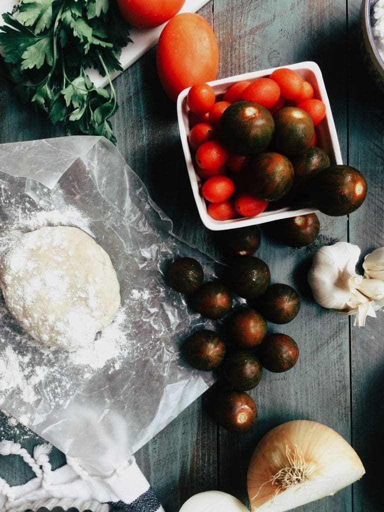 Summer Tomato Pie with Herb Ricotta