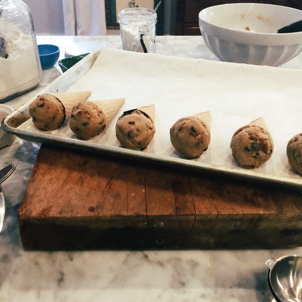 Mostly Chocolate Chip Cookie Dough Homemade Drumsticks