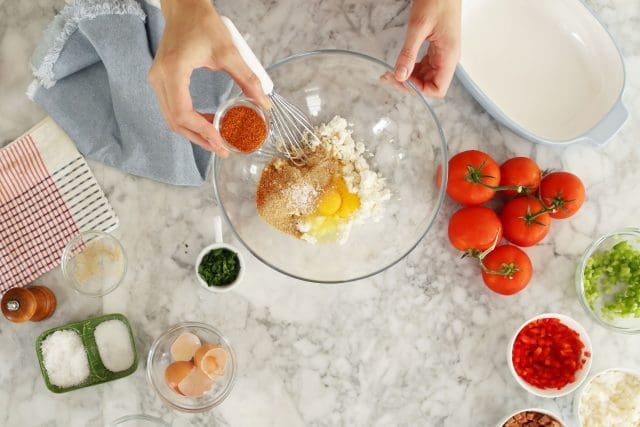 Cajun Stuffed Tomatoes with Creamy Grits
