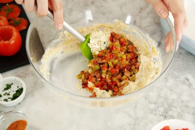 Cajun Stuffed Tomatoes with Creamy Grits