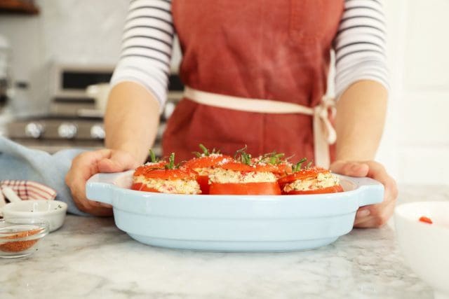 Cajun Stuffed Tomatoes with Creamy Grits