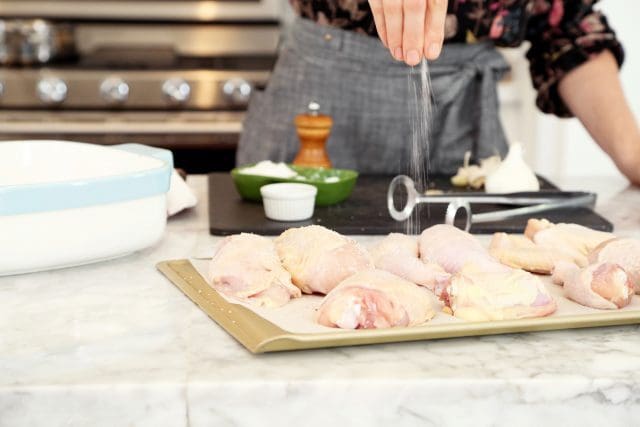 Crisp Butter Roasted Chicken and Fresh Corn Johnny Cakes