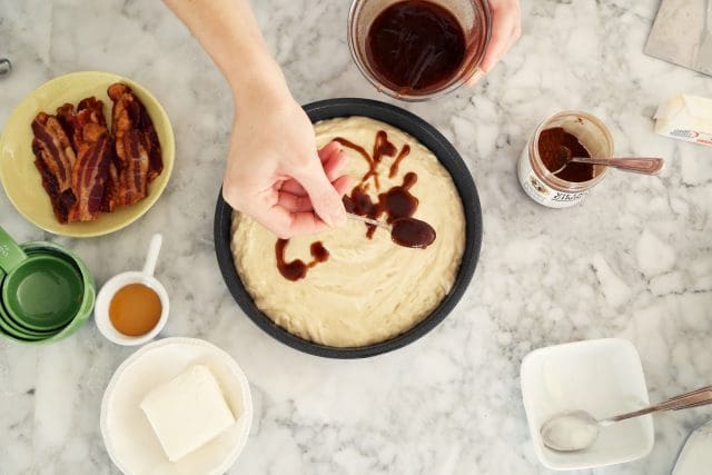Maple Bacon Cinnamon Roll Cake