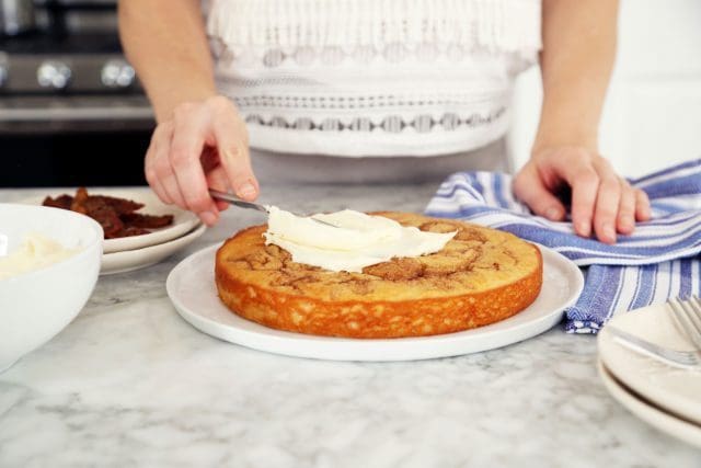 Maple Bacon Cinnamon Roll Cake