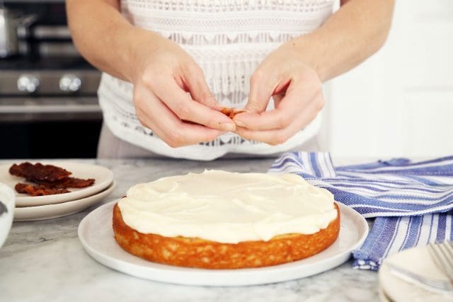 Maple Bacon Cinnamon Roll Cake