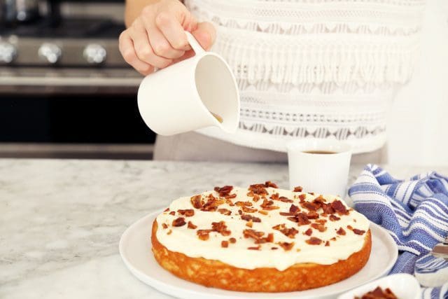 Maple Bacon Cinnamon Roll Cake