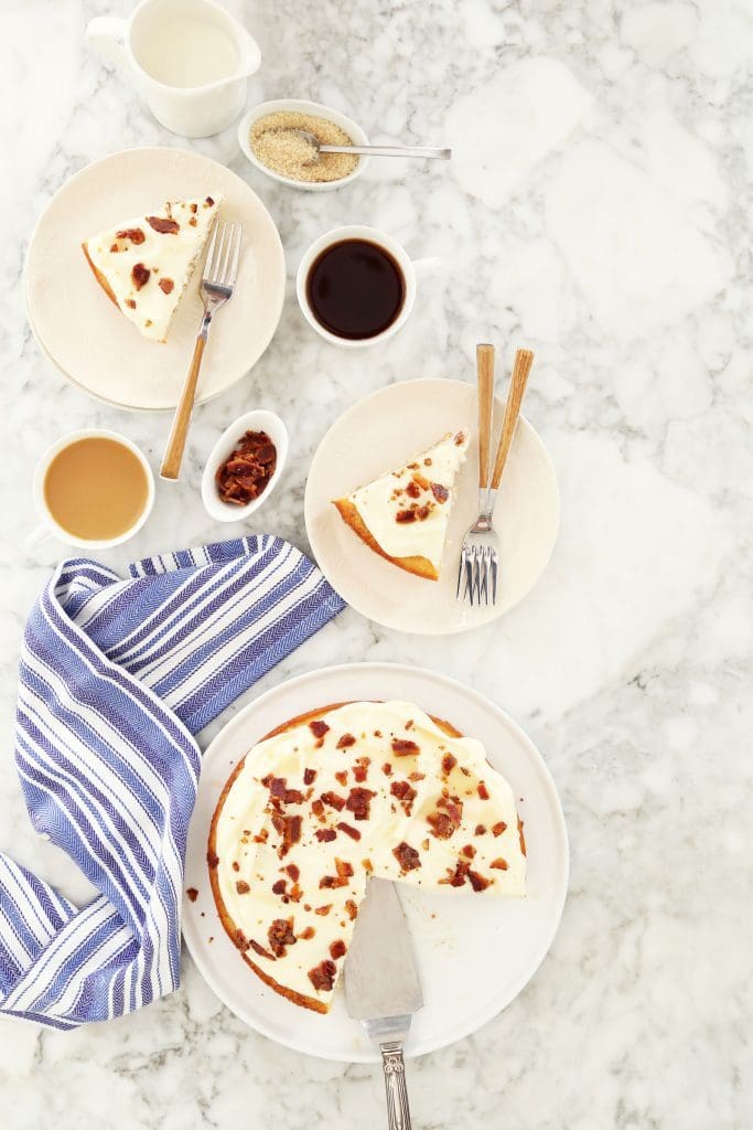 Maple Bacon Cinnamon Roll Cake