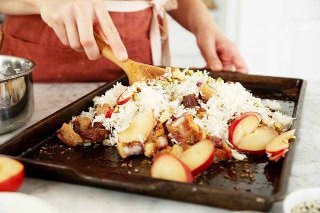 Pork Plum and Pistachio Rice Dish