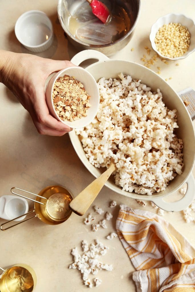 Buttery Eggnog-ish Candied Popcorn Balls