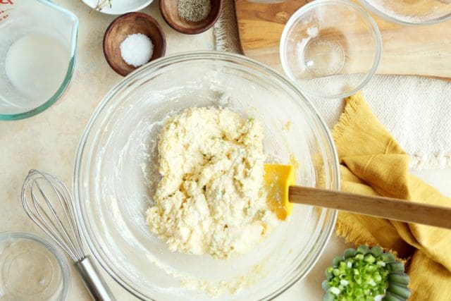 Raw cornbread batter 