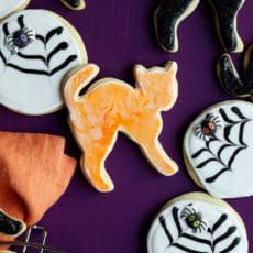 Halloween sugar cookie orange cat.