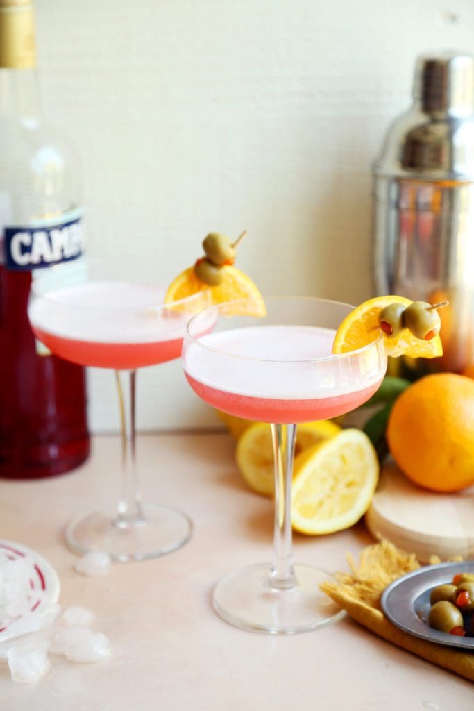 Two glasses of gin sour.