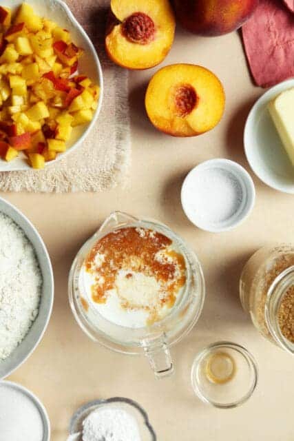 wet ingredients for easy scone recipe