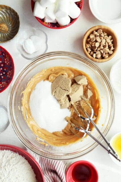 Sugars added to peanut butter cookie recipe.