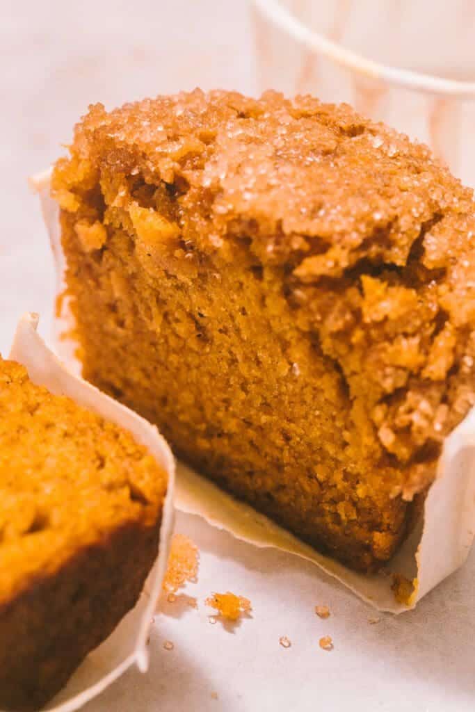 inside of pumpkin muffin