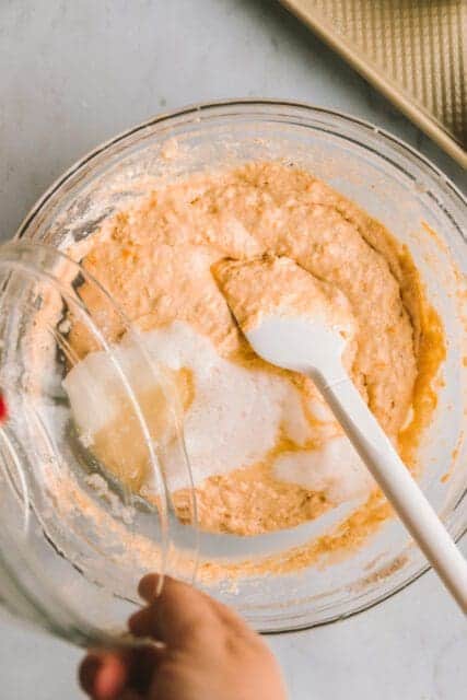 adding egg white to pancake batter