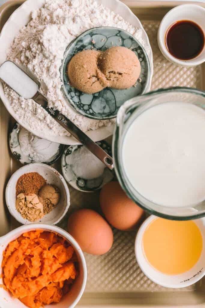 ingredients for sweet potato pancake recipe