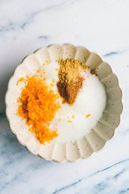 Ingredients for orange sugar filling