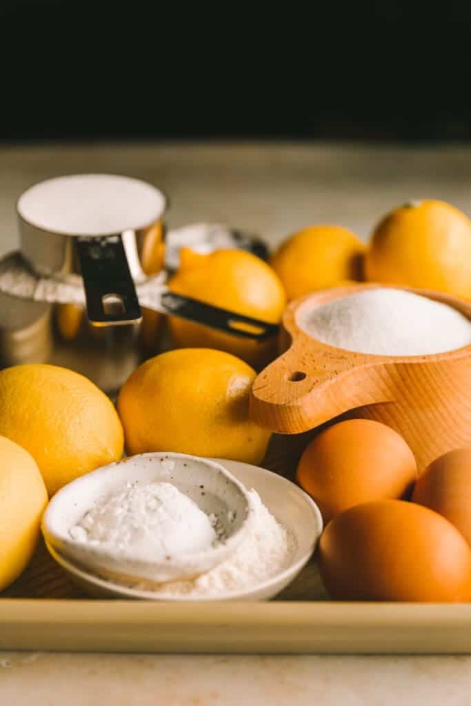 ingredients for lemon bars recipe