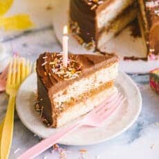 a slice of vintage birthday cake